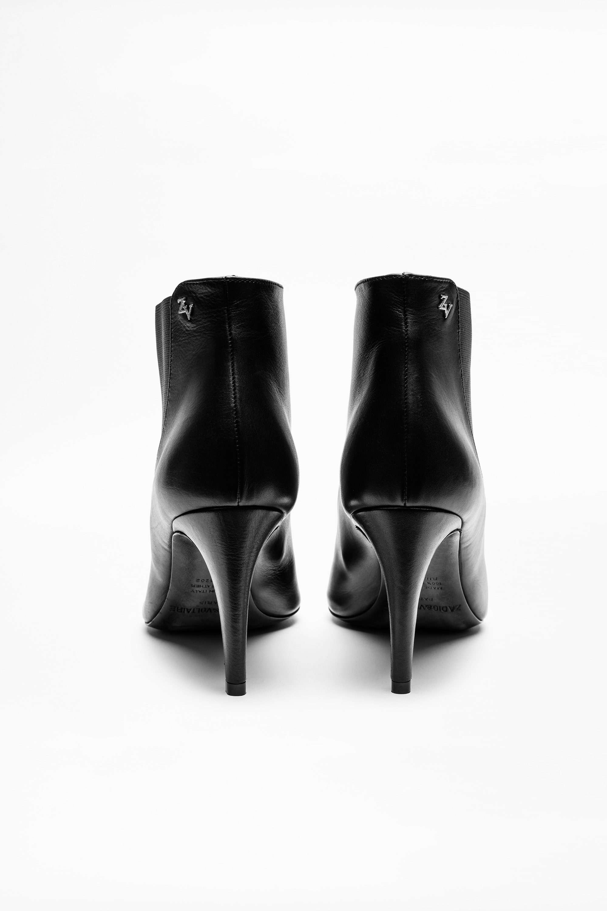 Botines Virgo Rella - Botines negros de piel para mujer